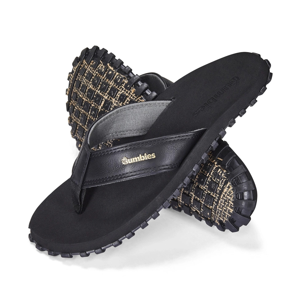 Gumbies japonki unisex VEGOVERT FLIP-FLOPS BLACK