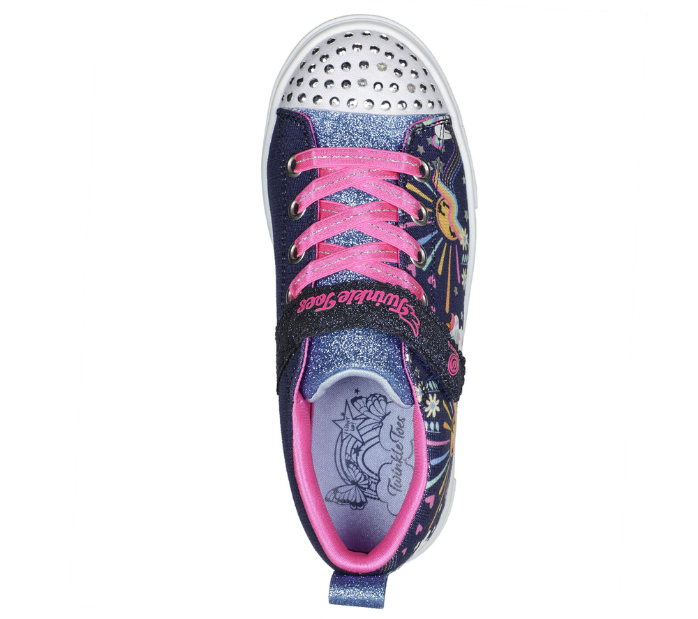 Skechers dziecięce buty świecące UNICORN SUNSHINE 314802L NVMT