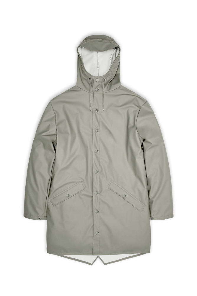 Rains unisex rain jacket LONG JACKET 12020 80 CEMENT