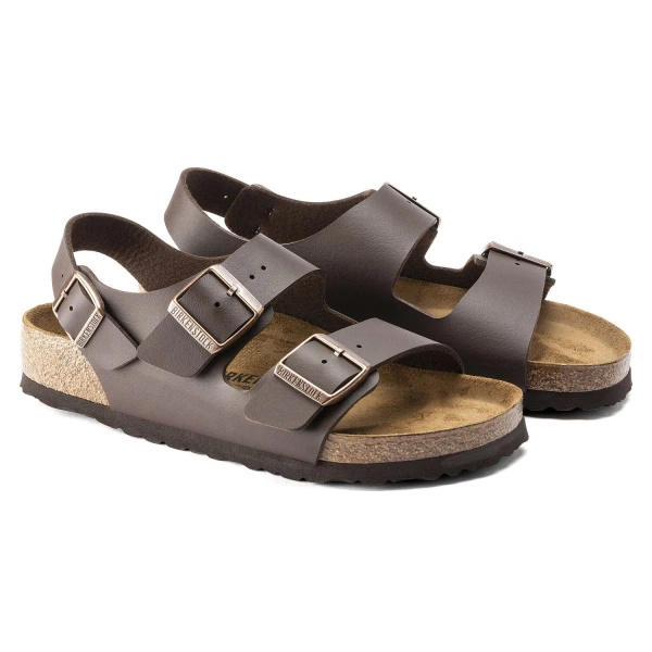 Birkenstock men's Milano BS 0034701 DARK BROWN sandals (standard width)