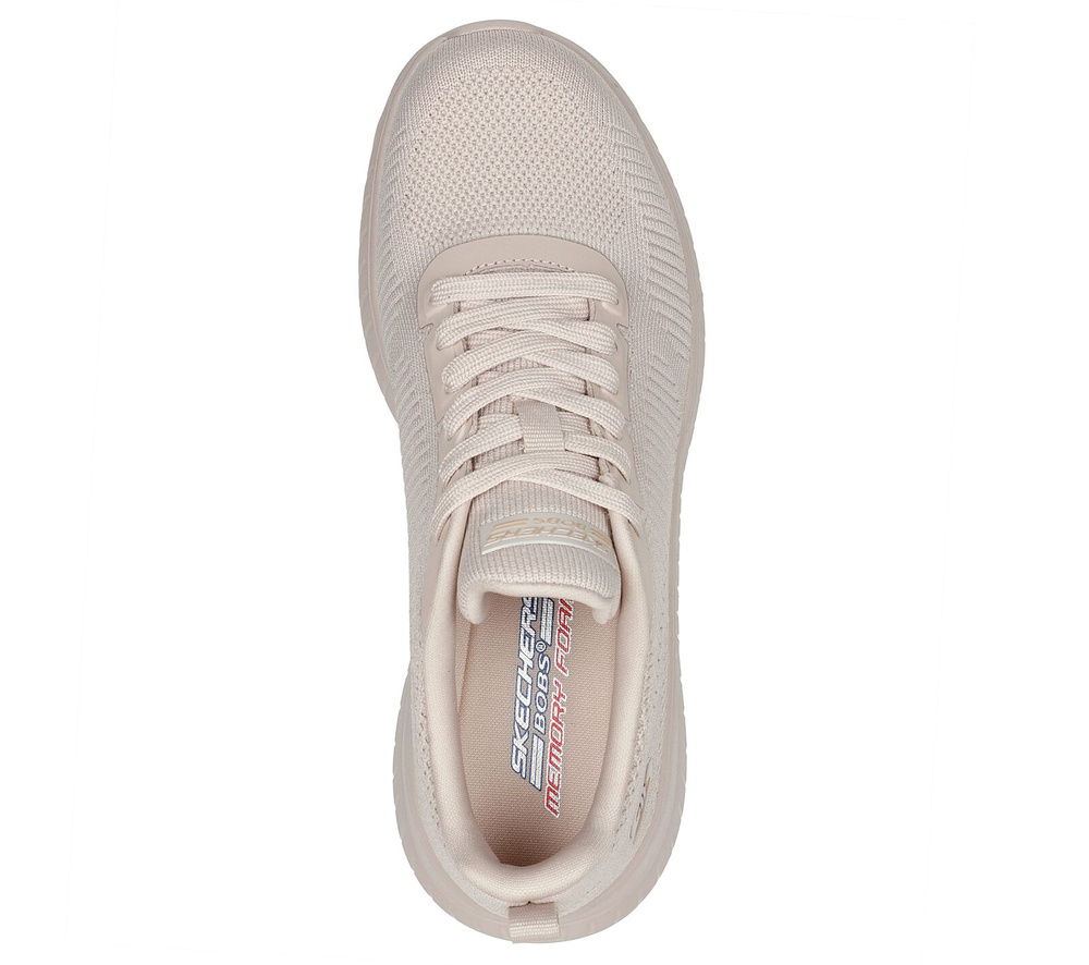 Skechers Damen Sportschuhe Memory Foam BOBS Squad Chaos 117209 NUDE