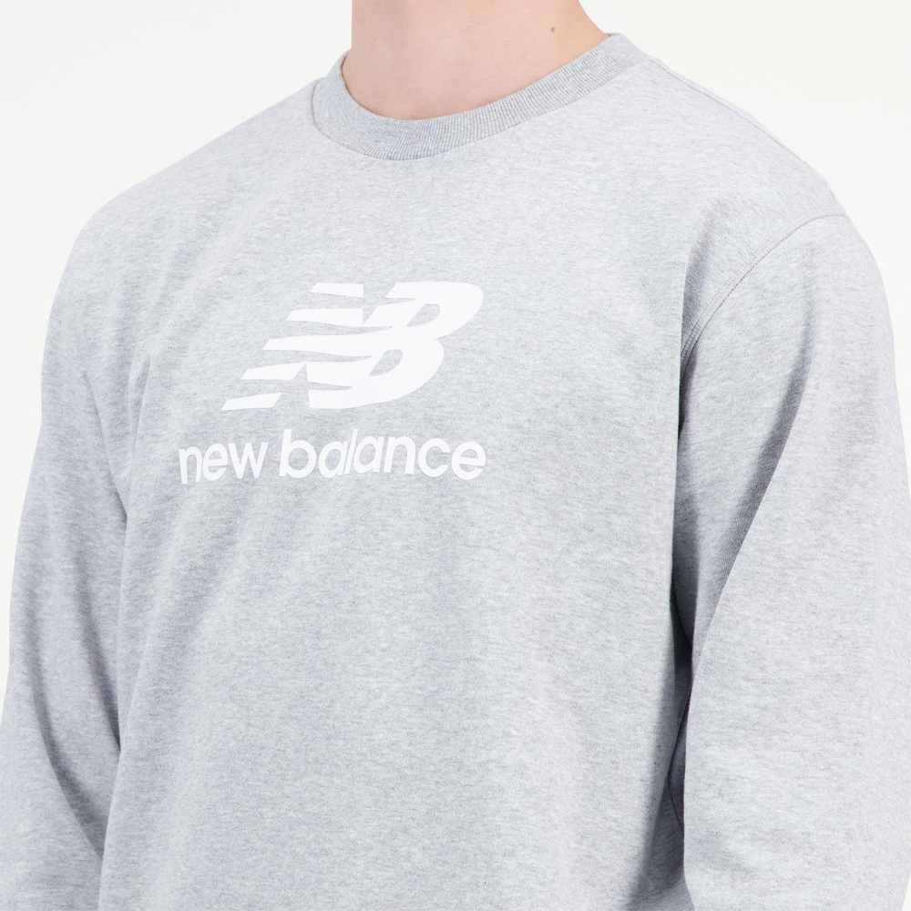 New Balance bluza ESSENTIALS STACKED LOGO FRENC AG MT31538AG