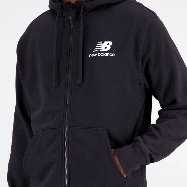 New Balance Herren Sweatshirt ESSENTIALS STACKED LOGO FREN BK MJ31536BK