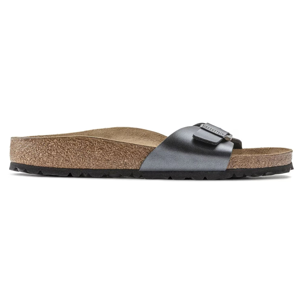 Birkenstock damskie klapki Madrid BS 1021532 METALLIC BLACK (szerokość wąska)